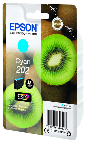 Epson Kiwi Singlepack Cyan 202 Claria Premium Ink Epson Kiwi Singlepack Cyan 202 Claria Premium Ink